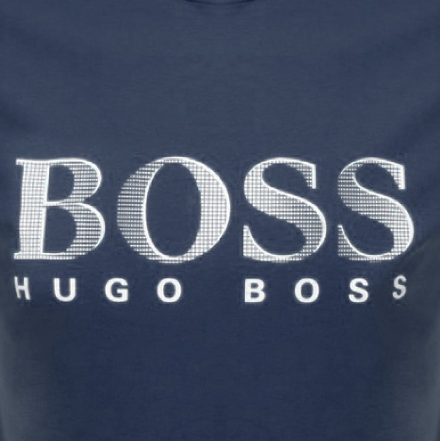 Alternative Image for ProductBOSS HUGO BOSS UV Protection Logo T Shirt Navy3